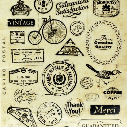 stamp stickers- scrapbooking stickers-Planner stickers-erin condren planner - vintage stamped stickers-craft sticker-1013- Love My Tapes