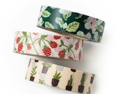 Washi tape 3 set - new leaf - value pack - DIY - packaging - decorative tape - weddings - Love My Tapes
