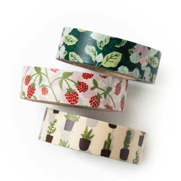 Washi tape 3 set - new leaf - value pack - DIY - packaging - decorative tape - weddings - Love My Tapes