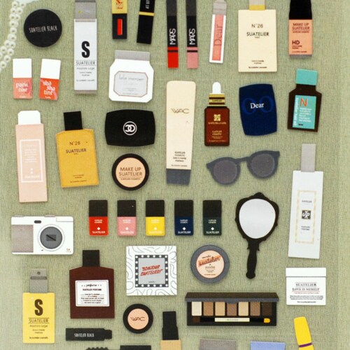 make up sticker-scrapbooking stickers-Planner stickers-makeup tape-erin condren stickers-cosmetic stickers--craft sticker-1016-Love My Tapes