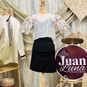 Cross Puff Sleeve Bolero by Putumayo