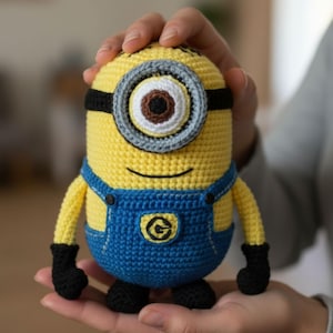 Minions Amigurumi Crochet Pattern Yellow Movie Character Plush, Yellow Bob PDF