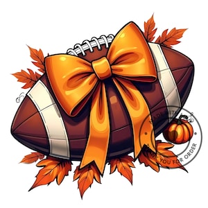 Football Pumpkin Png Sublimation Design, Fall Png, Fall Football Png, Football Png, Hand Drawn, Game Day, American Football, pumpkin, Autumn