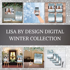 Funeral bundle editable template Celebration of life memorial pack Funeral program. Cremation set Winter collection