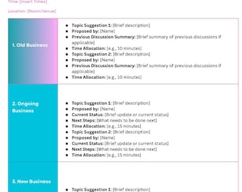 Meeting Agenda Template