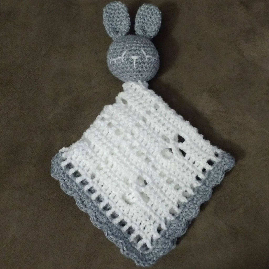 Bunny Security Blanket Crochet Pattern - PDF - Lovey - Cuddler - Rabbit ...