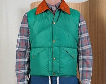 ジャケット・アウター FIRST DOWN USA reversible down vest Vintage Reversible First Down Puffer Vest Big Logo Outwear