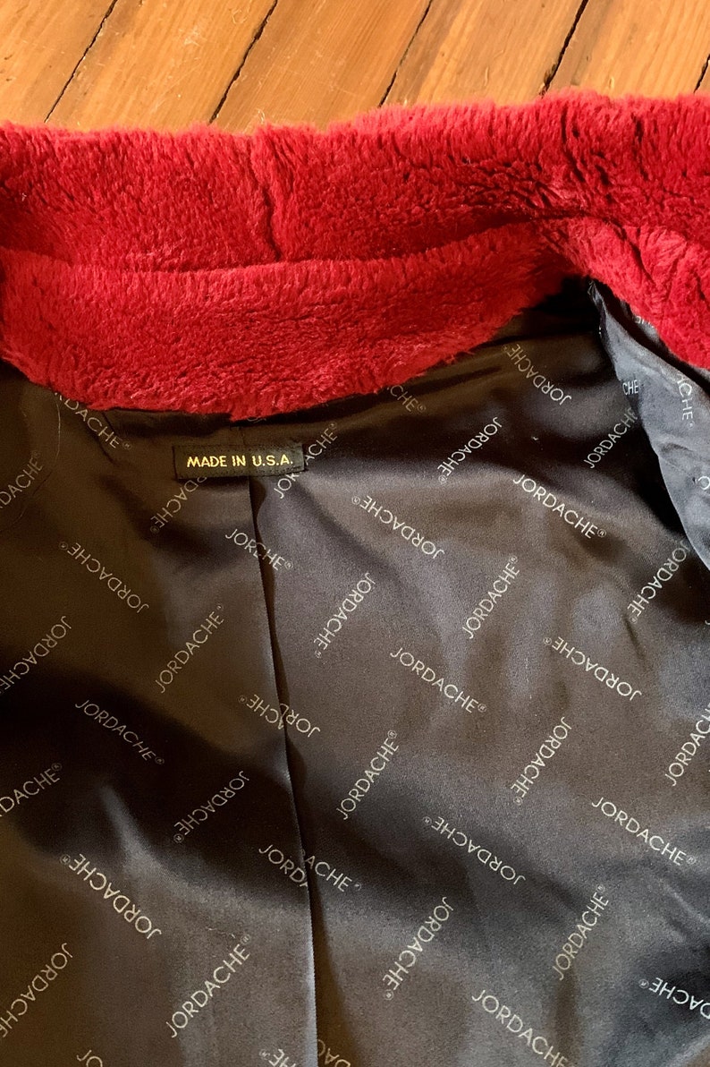 vintage jordache faux fur coat