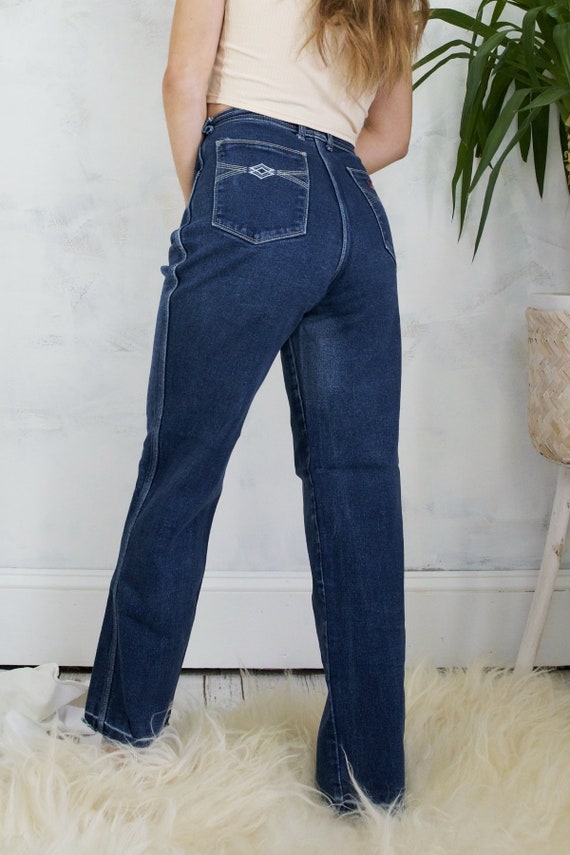 Vintage 80's Jordache High Waist Dark Denim Jeans… - image 4