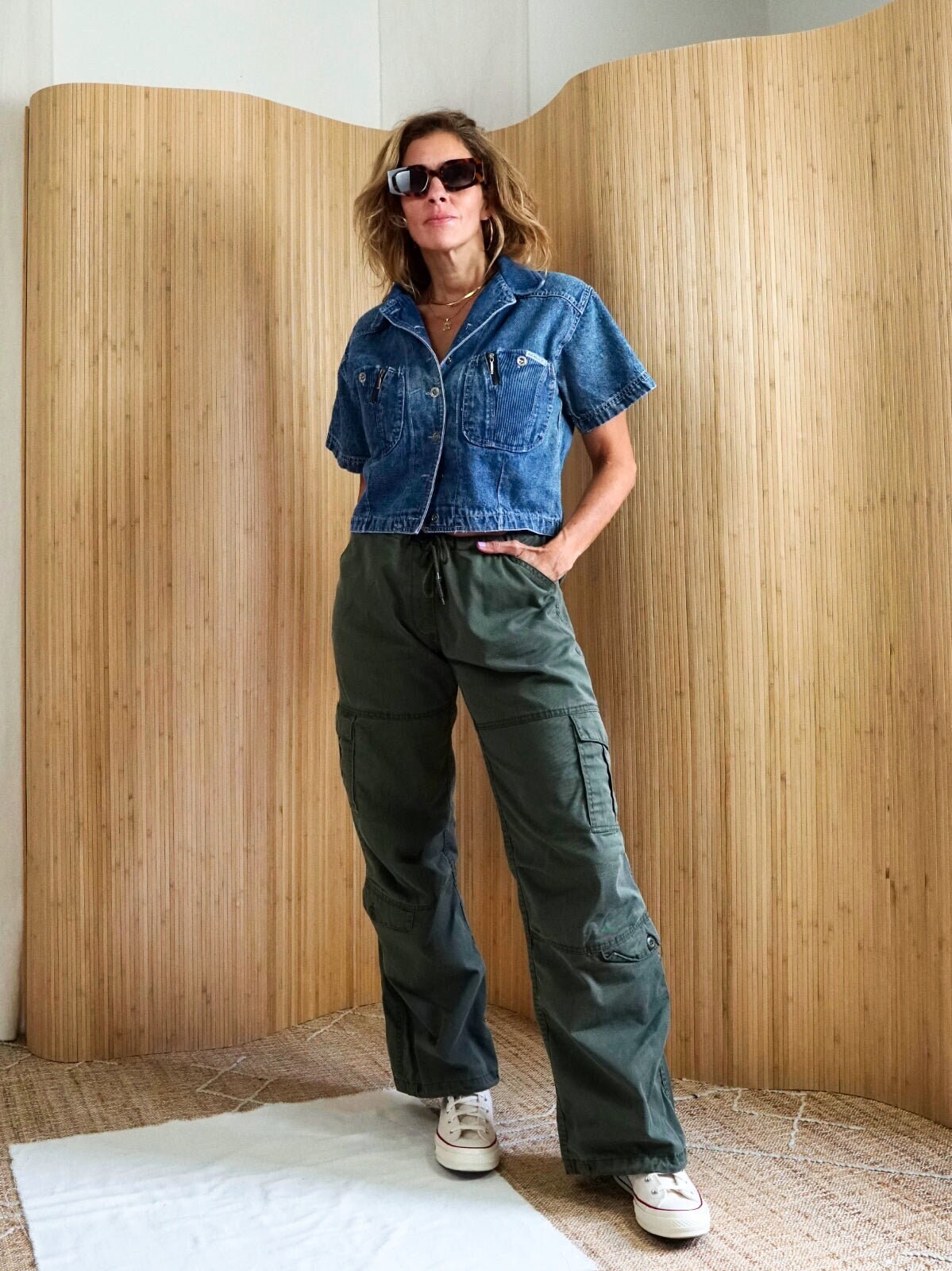 Jeans shirt shop with zip