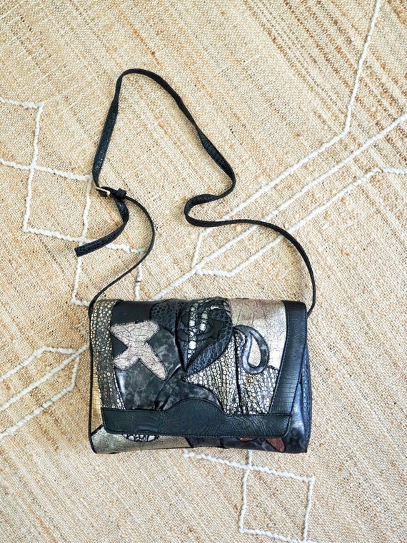 SamanthaKINGZ totebag crocodile × python NEW Nancy Gonzalez Python Crocodile Purple Gold HUGE Clutch