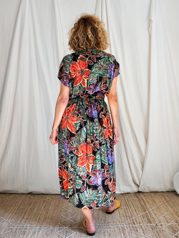 Vintage Floral Wrap Dress - image 6