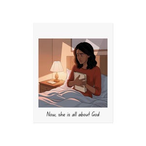 Póster inspirador de bellas artes, decoración de tablero de estado de ánimo, arte mural motivacional, regalo para los amantes de Dios, decoración espiritual para el hogar.