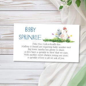 Thème des animaux de la ferme, impression pour bébé et détails, explication de comptine, poème pour pièce jointe, modèle modifiable, cadeau pour baby shower, E2518