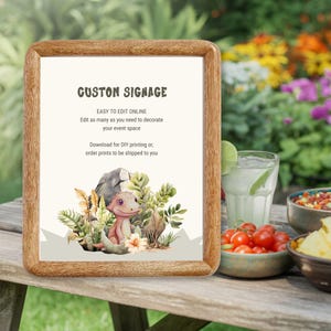 Hatching Soon Baby Shower Sign, Editable Dinosaur Party Decor, Boy Dino Theme, Printable 8x10 Corjl Template, Instant Download, E2527