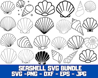 Seashell SVG Bundle: Sea World Clipart, Cricut Cut Files (Digital Download)