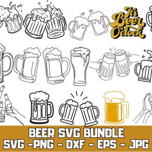 BEER SVG BUNDLE, Beer Clipart Bundle, Beer Svg for Cricut, Beer bottle svg, Beer mugs svg, Alcohol Svg, Craft Beer Svg, Drinking Svg