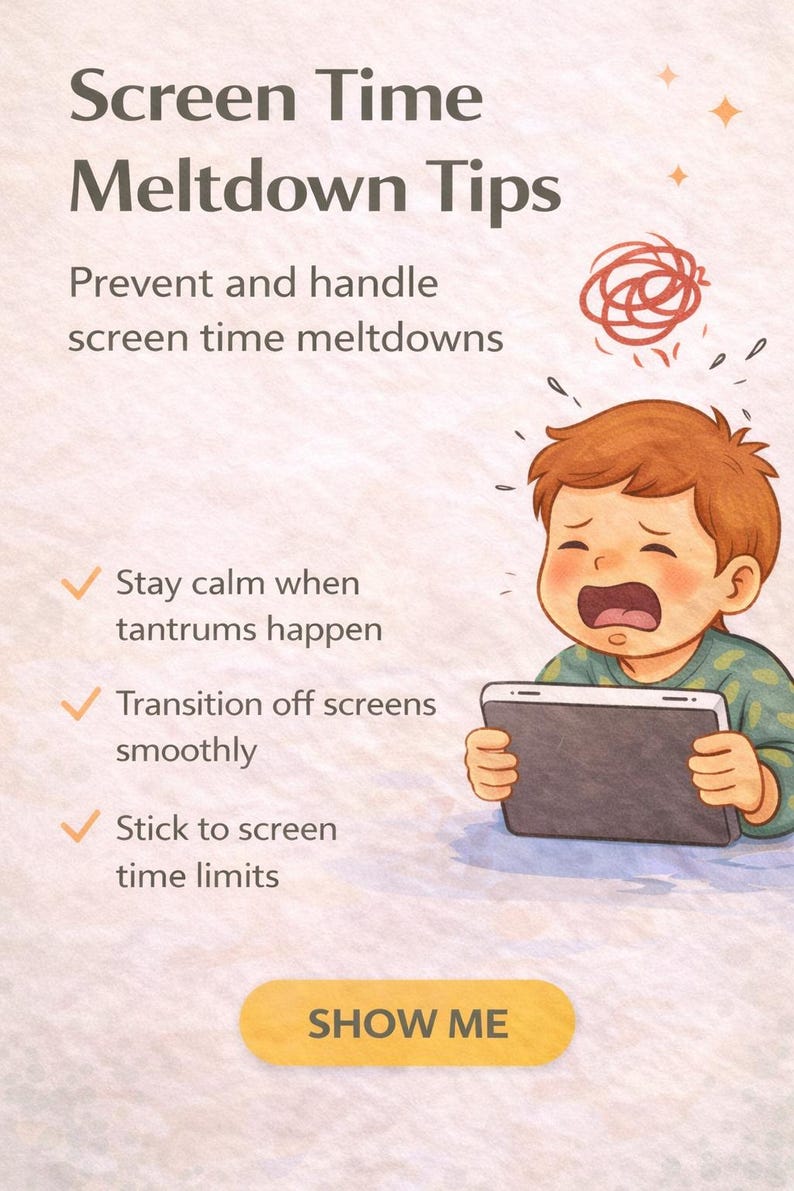 End Child Screen Time Fights Without Meltdowns Parenting Guide (20 ...