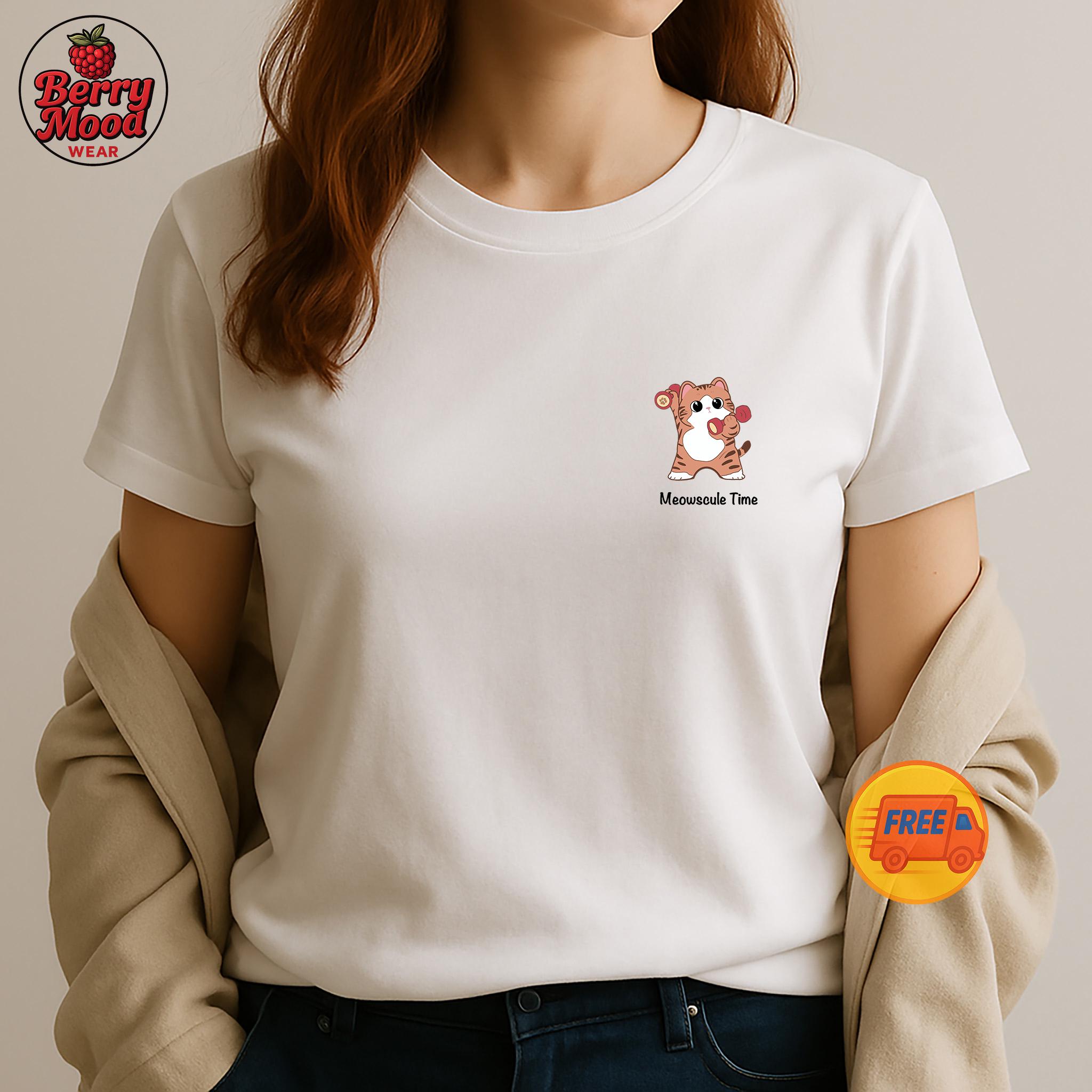 Funny Cat Shirt, Cat Mom Shirt, Cat Themed Gifts, Gifts for Cat Lovers, Gym Shirt, Workout Shirt, Fitness Shirt, Cute Cat T Shirt, Meowscule