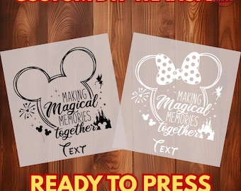 Custom Disney Magical Memories DTF Transfer, Ready to Press Iron On Transfer, Minnie Mickey Family Vacation Shirt Design, Heat Press Print