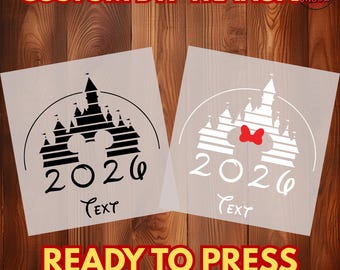 Custom Disney 2026 DTF Transfer, Ready to Press Personalized Iron On Transfer, Disney Family Vacation Shirt Design, Heat Press Print