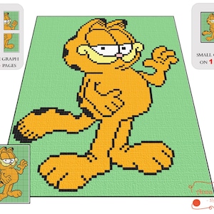 Orange Cat Graph * C2C * Digital pattern * PDF download * Crochet Blanket * Graphgan * Instant Download * NO counts or instructions