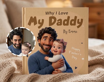 Personalized baby book: Father's Day Custom Children's Book from Photos | Dad and Baby Story, First Father's Day Gift, Daddy & Me Keepsake