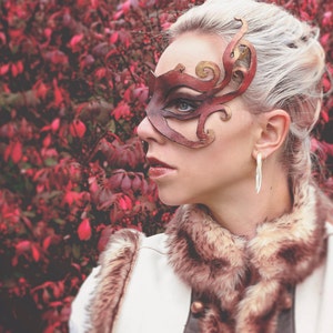 Red and Gold leather Mask