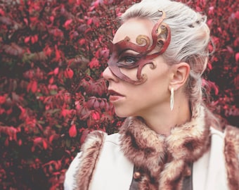 Red and Gold leather Mask