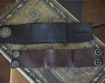 Leather Bracelet | Narnia Cuff | Courage, Dear Heart