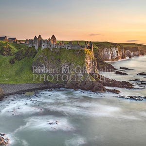 Dunluce Castle Sunset - Irish Landscape Photography Print