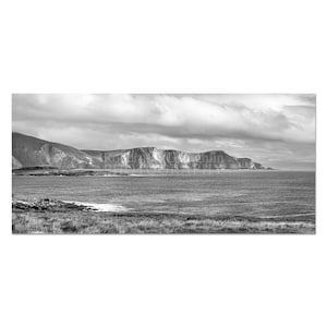 Achill Island Cliffs, Co. Mayo (Black and White) - Irish Landscape Photography Print