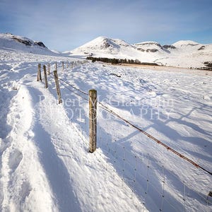 Slieve Donard nevado, condado de Down - Impresión fotográfica de paisajes irlandeses