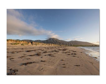Croagh Patrick di Bertra Strand, Contea di Mayo - Irlanda. Stampa fotografica.