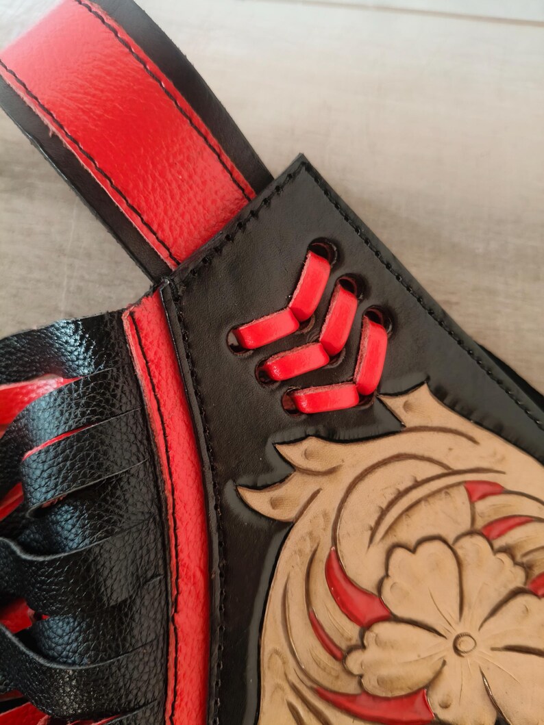 Hand-Tooled Leather Rodeo Chaps | Custom Western Chaps | Fringe Bull Riding, gift for him image 13