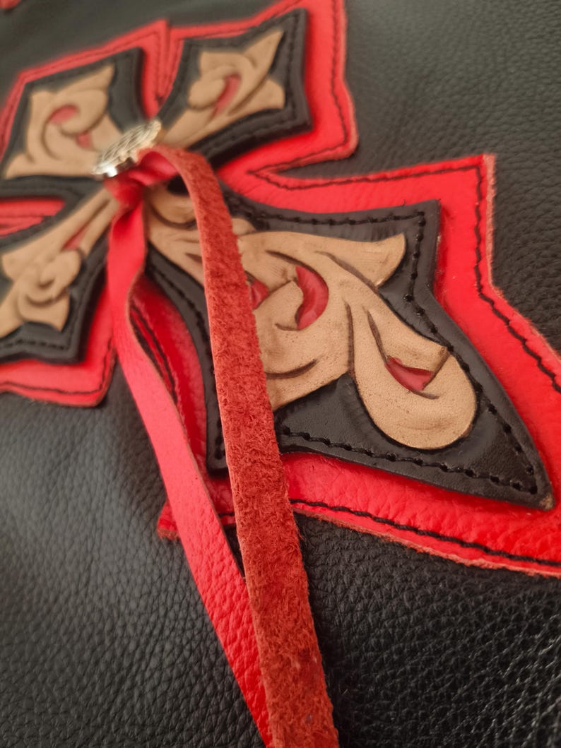 Hand-Tooled Leather Rodeo Chaps | Custom Western Chaps | Fringe Bull Riding, gift for him image 10