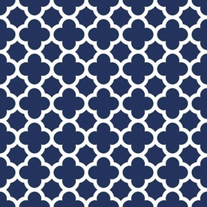 Basics Quatrefoil Navy by RBD Designers for Riley Blake, 1/2 yard