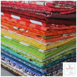 Designer Fabric Scrap Bag Rainbow, over 2 yards total, 100% cotton, Free Shipping image 1