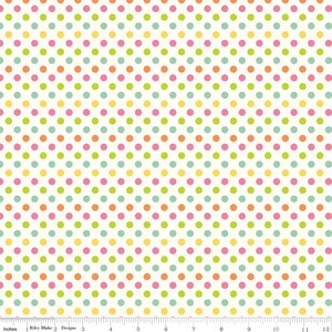 Dots Small Multi on Cream by RBD Designers for Riley Blake, 1/2 yard