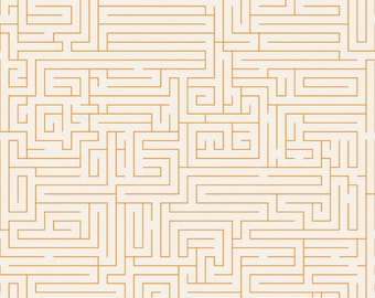 Fun & Games Maze Orange by Lori Whitlock for Riley Blake, 1/2 yard