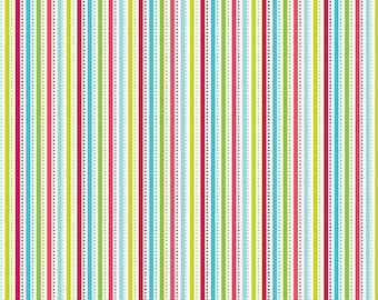 Santa Express Stripe Multi by Doodlebug Designs for Riley Blake, 1/2 yard