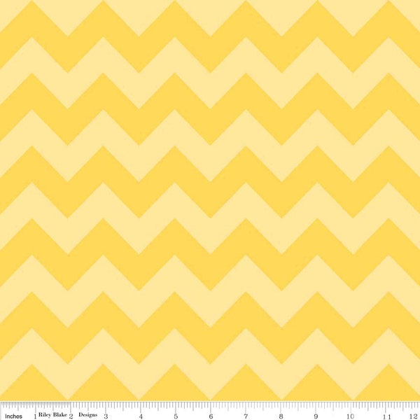 Chevron Yellow Tone on Tone for Riley Blake, 1/2 yard