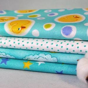 Just Ducky 4 Fat Quarters Bundle, 1 Yard Total, Free Shipping
