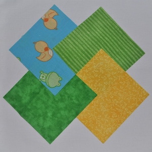 Ducks on Blue 4&quot; Fabric Squares Charm Pack, 40 pieces 100% cotton