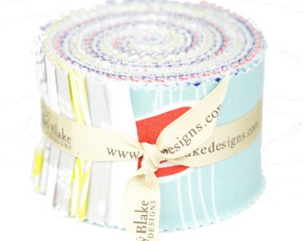 Maritime Modern 2 1/2" Strips Rolie Polie by Marin Sutton for Riley Blake, 24 pieces, 30% OFF