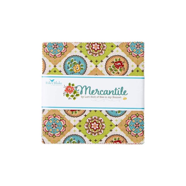 Mercantile 5" Squares Stacker by Lori Holt of Bee in My Bonnet for Riley Blake, 42 pieces, Free Shipping