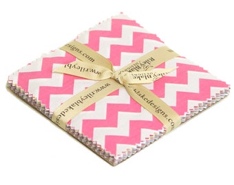 Chevron Small Chevron 5" squares Charm Pack by My Mind's Eye for Riley Blake, 24 pieces