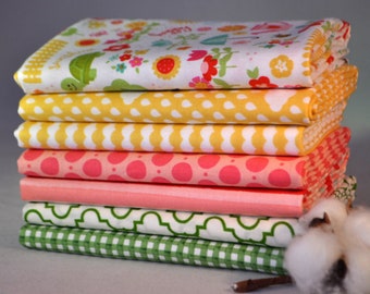 Bloom Where You're Planted 7 Fabric Fat Quarters  by Lori Whitlock for Riley Blake, 1 3/4 yards total