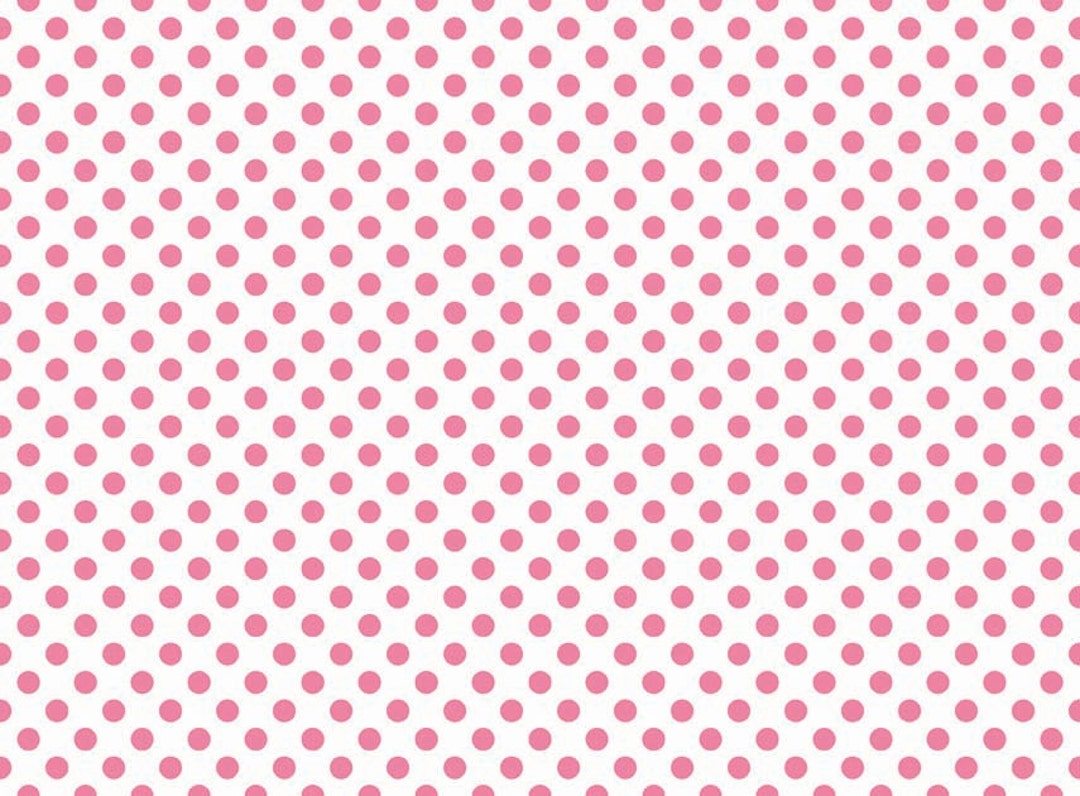 Dots Hot Pink on White Small by RBD Designers for Riley Blake, 1/2 Yard ...