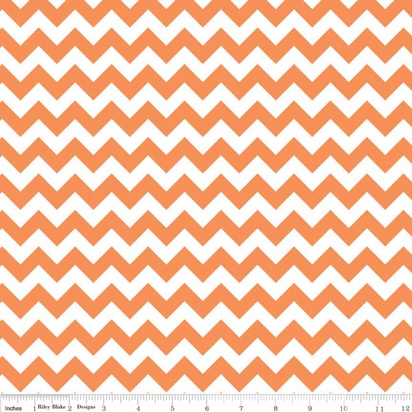 Chevron Orange Small Chevron for Riley Blake, 1/2 yard